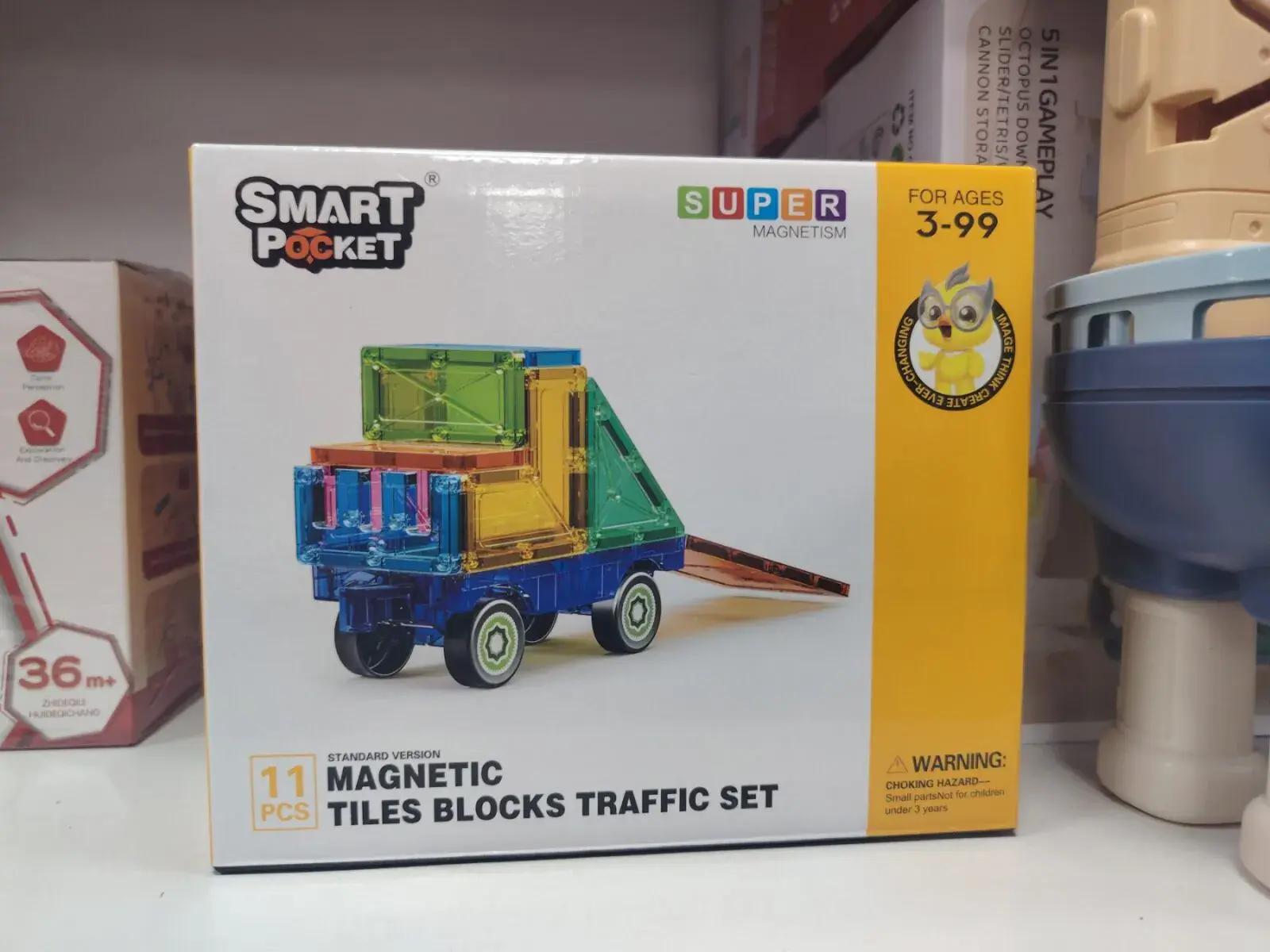 Zabawki Magnetic Blocks Smart Pocket 11 pcs Traffic Set 3-9 lat