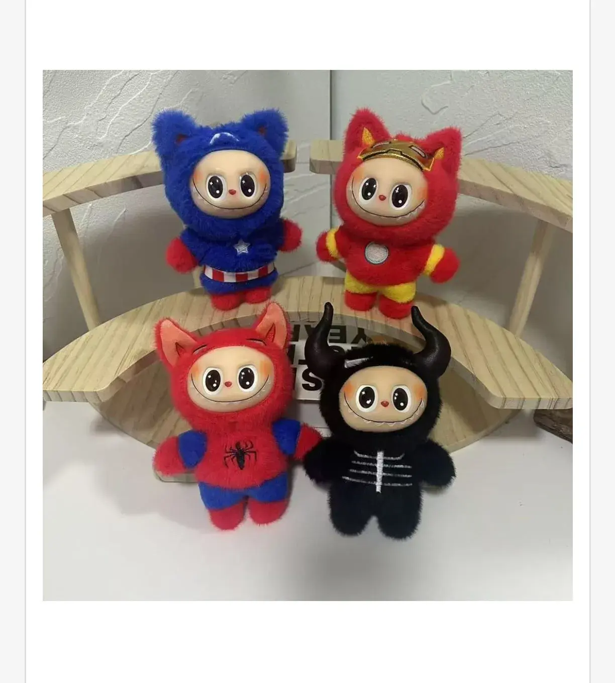 Figurki Labubu Pluszowe Superbohaterowie 12 szt. bez pudełka