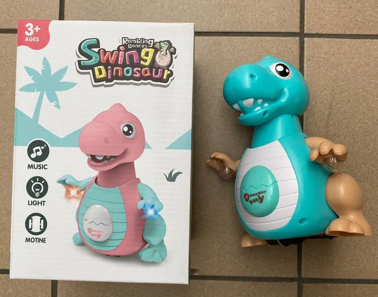 Zabawki Swing Dinozaury 3+ (Różowy i Niebieski)