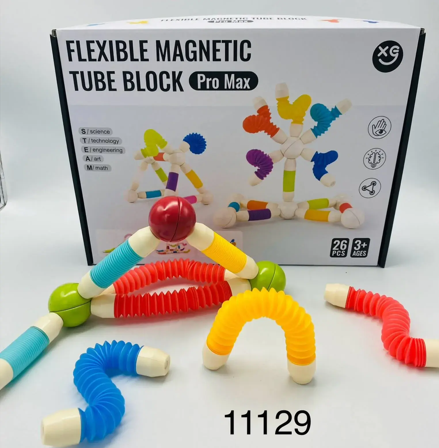 Zabawki Flexible Magnetic Tube Block Pro Max 26 pcs 3+