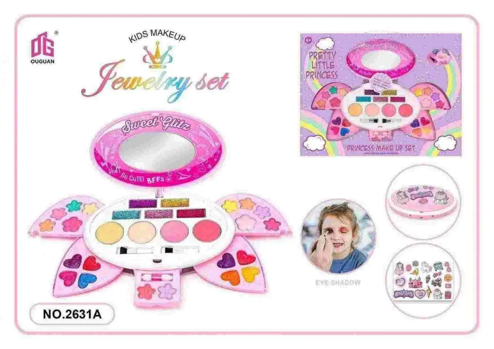 Zestaw do makijażu dla dzieci Princess Jewelry Set DQ831A