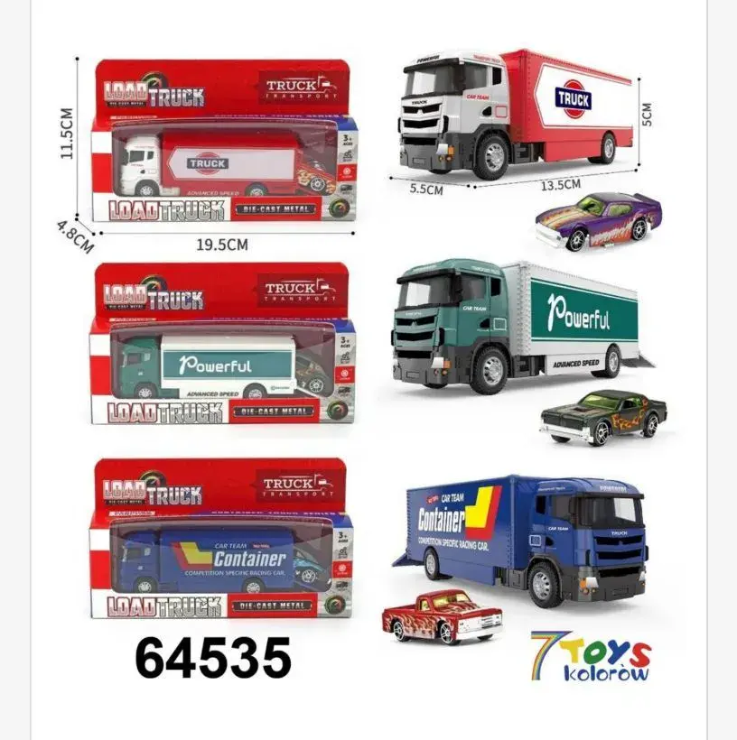Zabawki Car Team Load Truck metalowe 6 szt