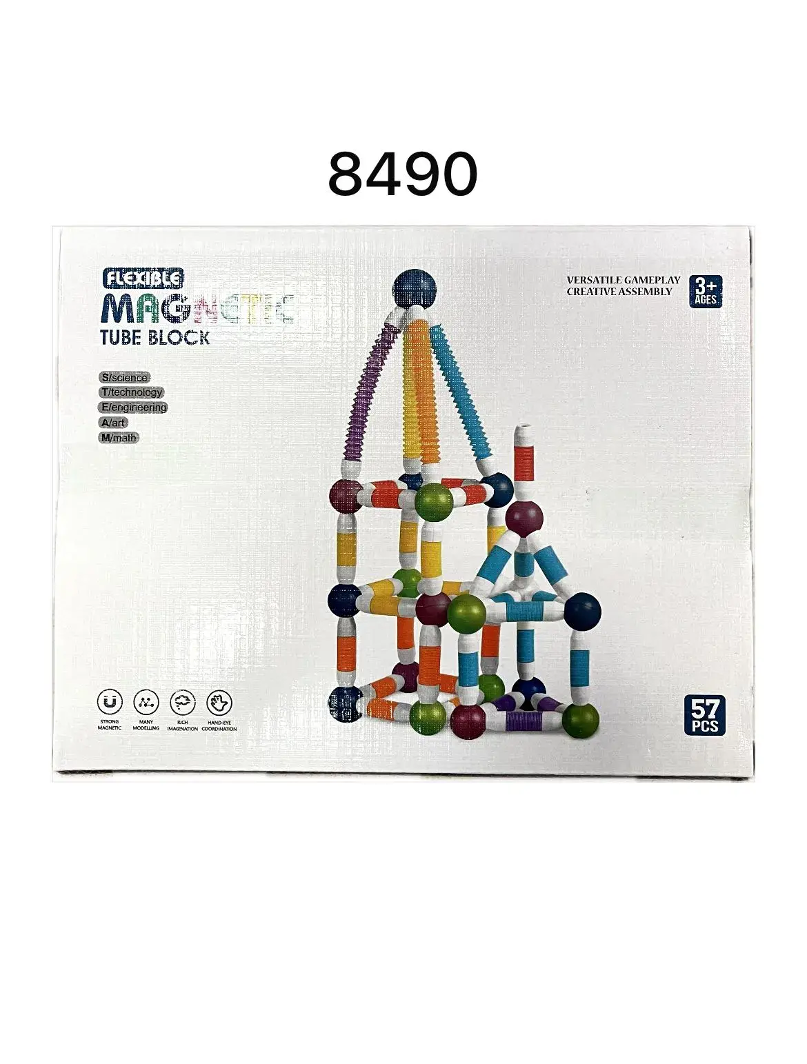 Zabawki Magnetyczne Flexible Tube Block 57PCS