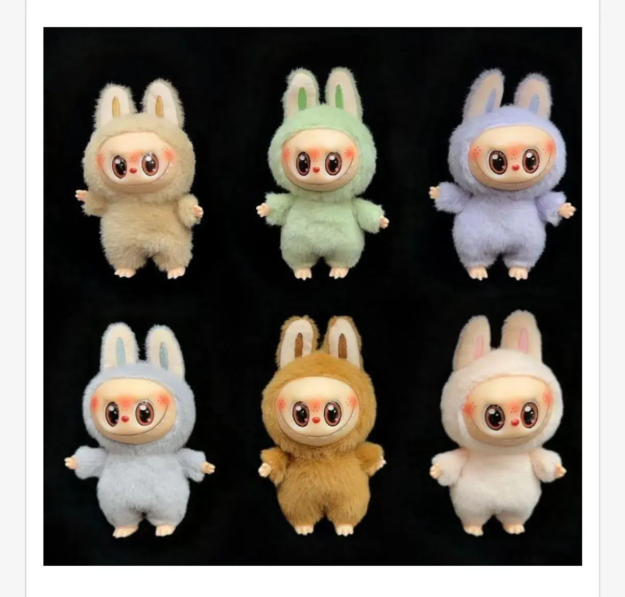 Labubu Mini Figurki Pluszowe Króliki, 12 szt.