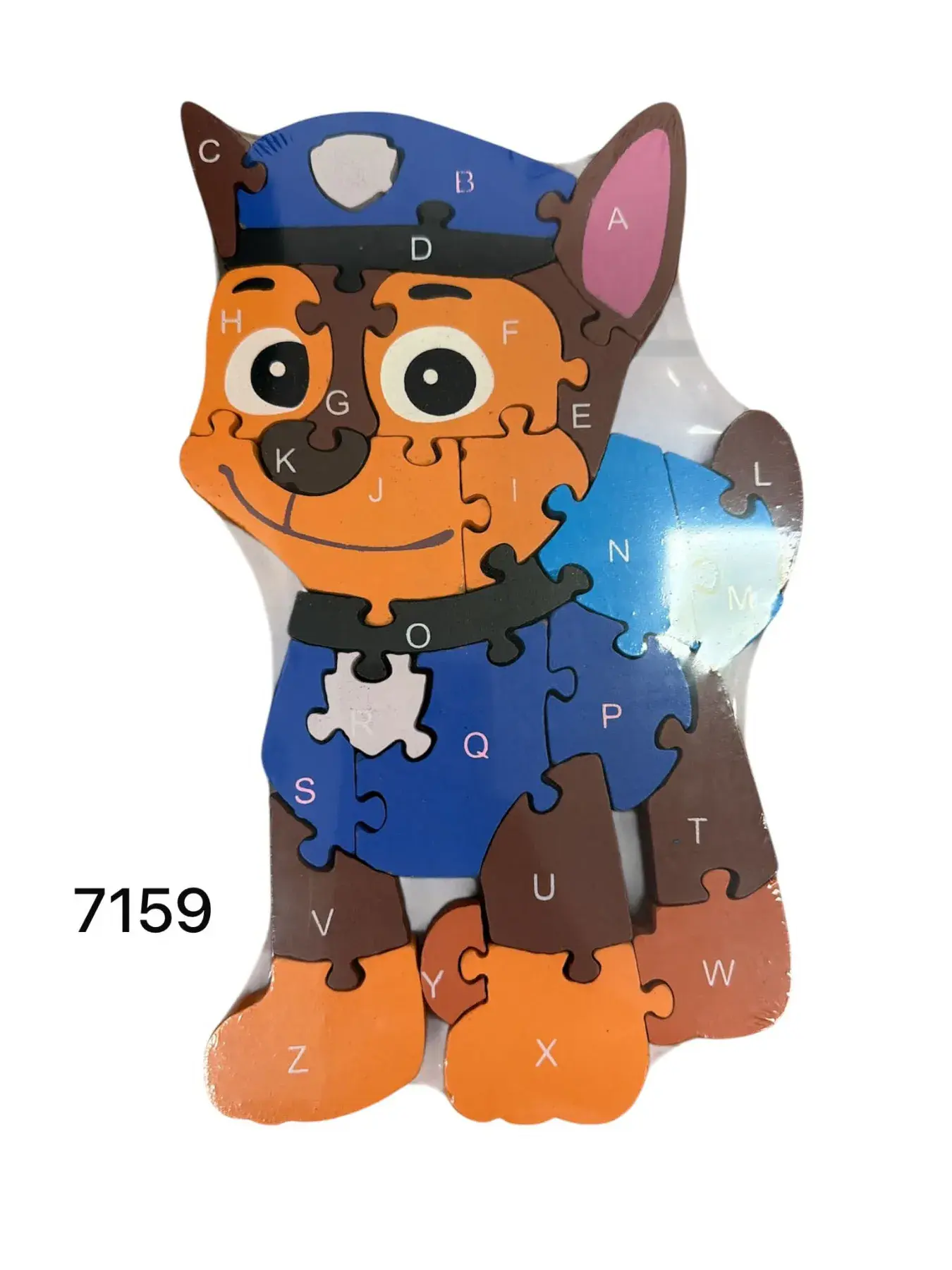 Drewniane Puzzle Alfabet Postać Chase Paw Patrol
