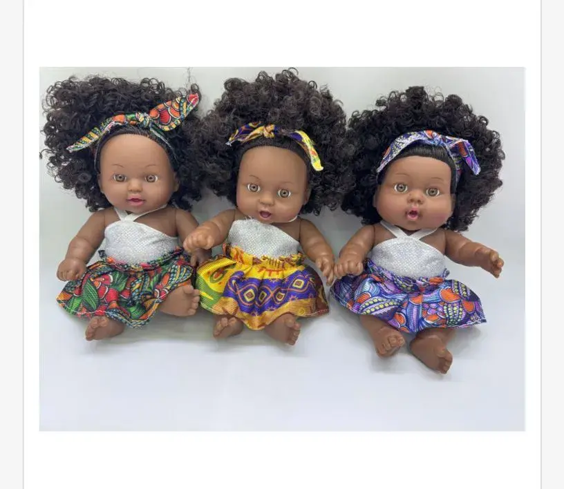 Lalki dla dzieci z afro fryzurą i spódnicami etnicznymi