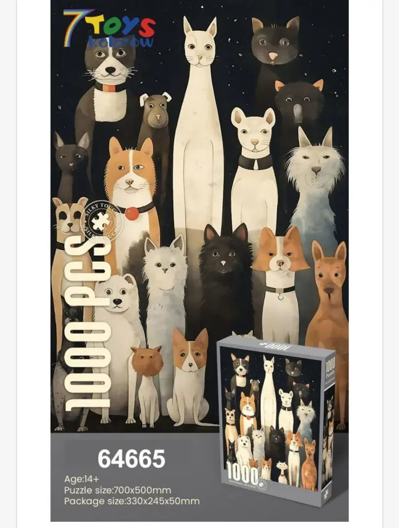 Puzzle 1000 elementów Zwierzęta 7Toys 64665