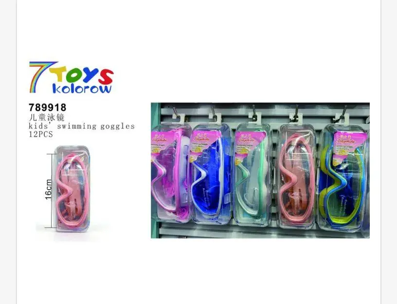 Okulary pływackie 7 Toys kolorowe 16cm 12szt
