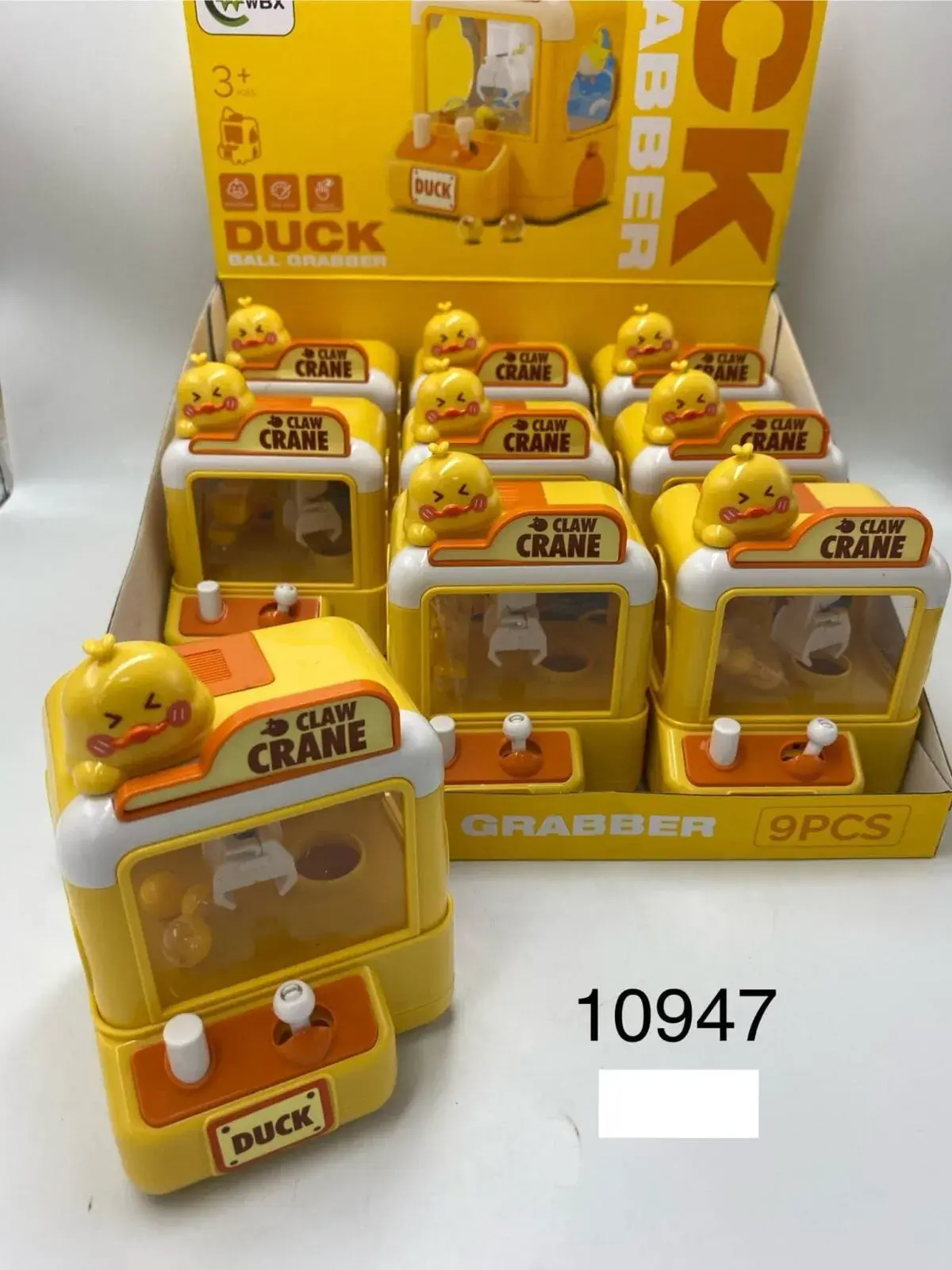 Żółty Duck Claw Crane Grabber - maszyna z kaczkami