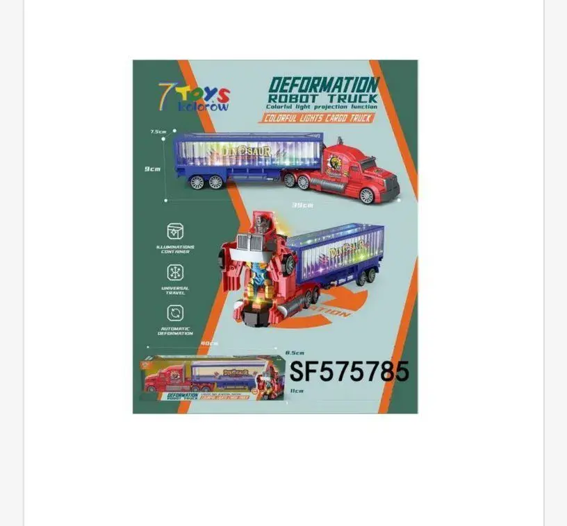 Zabawka Robot Truck Deformujący Czerwony z LED SF5785