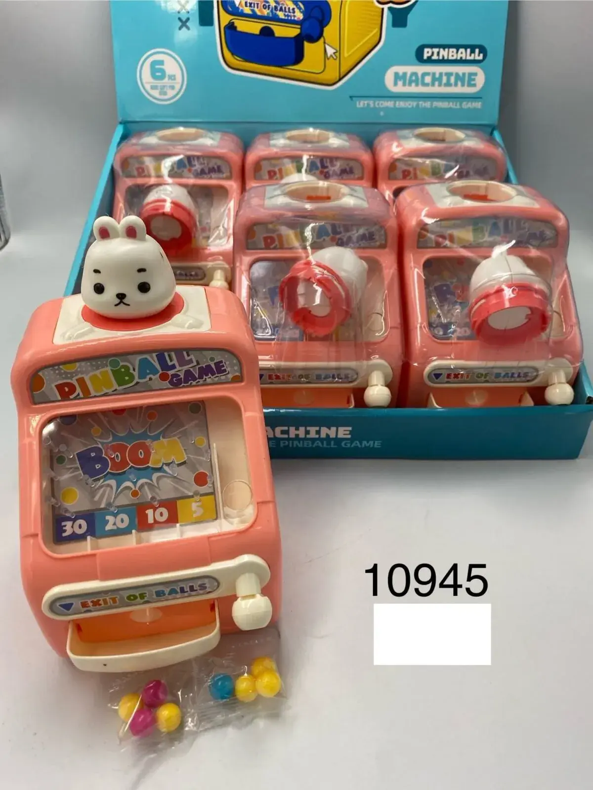 Mini maszyna Pinball Game z króliczkiem różowa