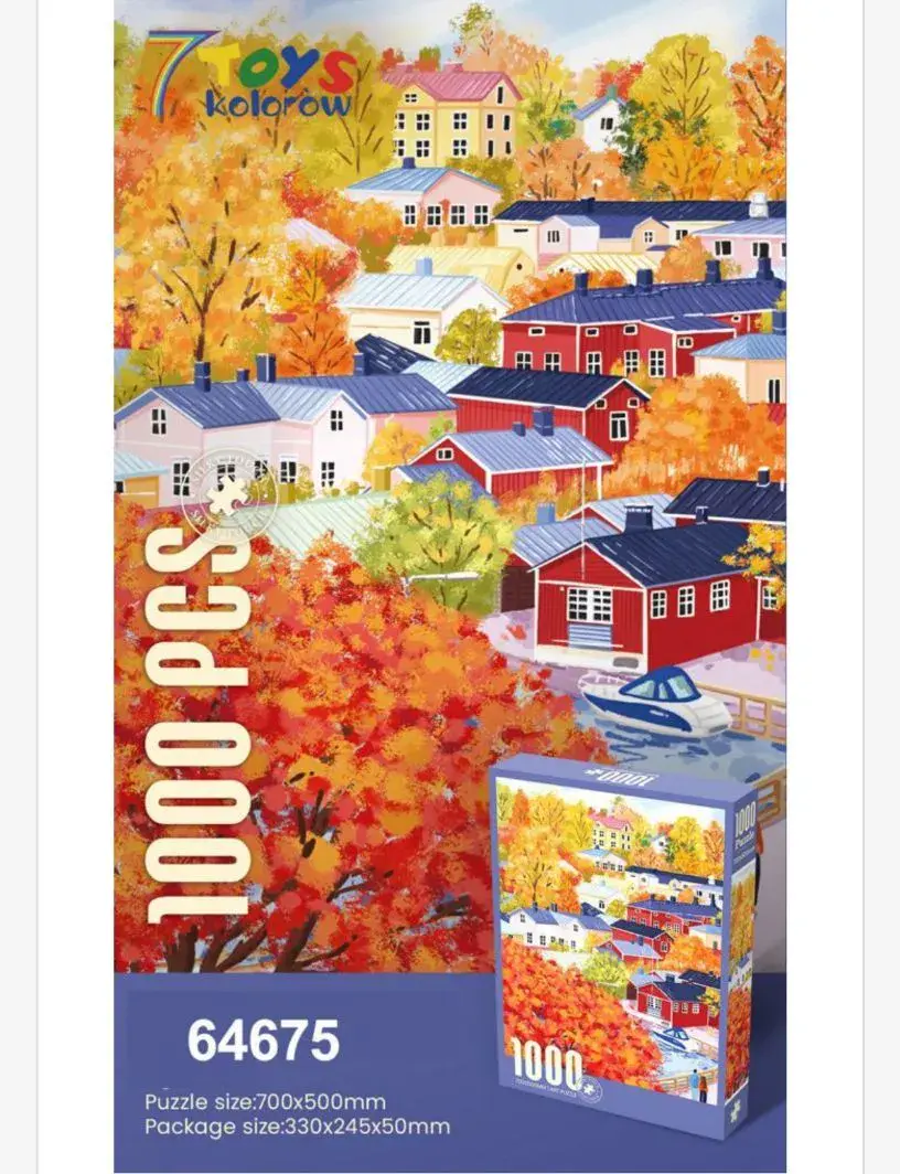 Puzzle 1000 elementów Kolorowy - Jesienne domy