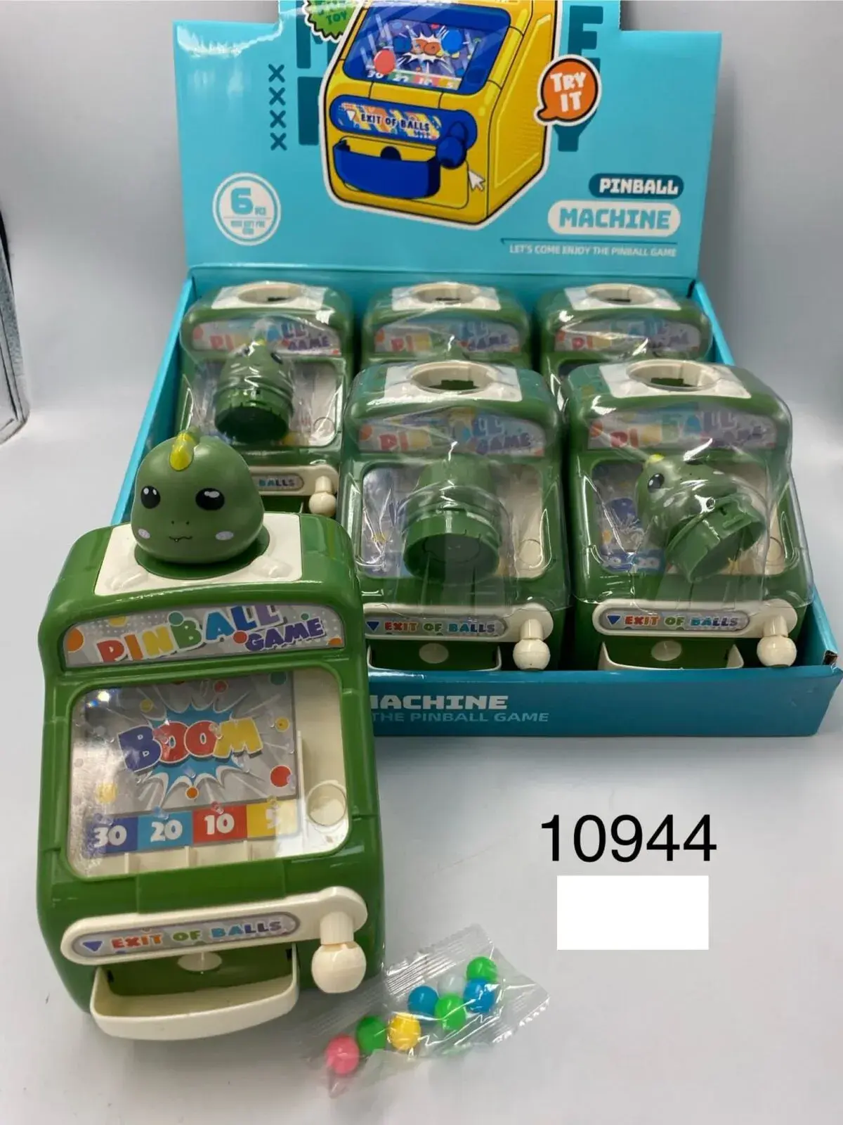 Mini Pinball Game Maszyna z Dinozaurem Zielona