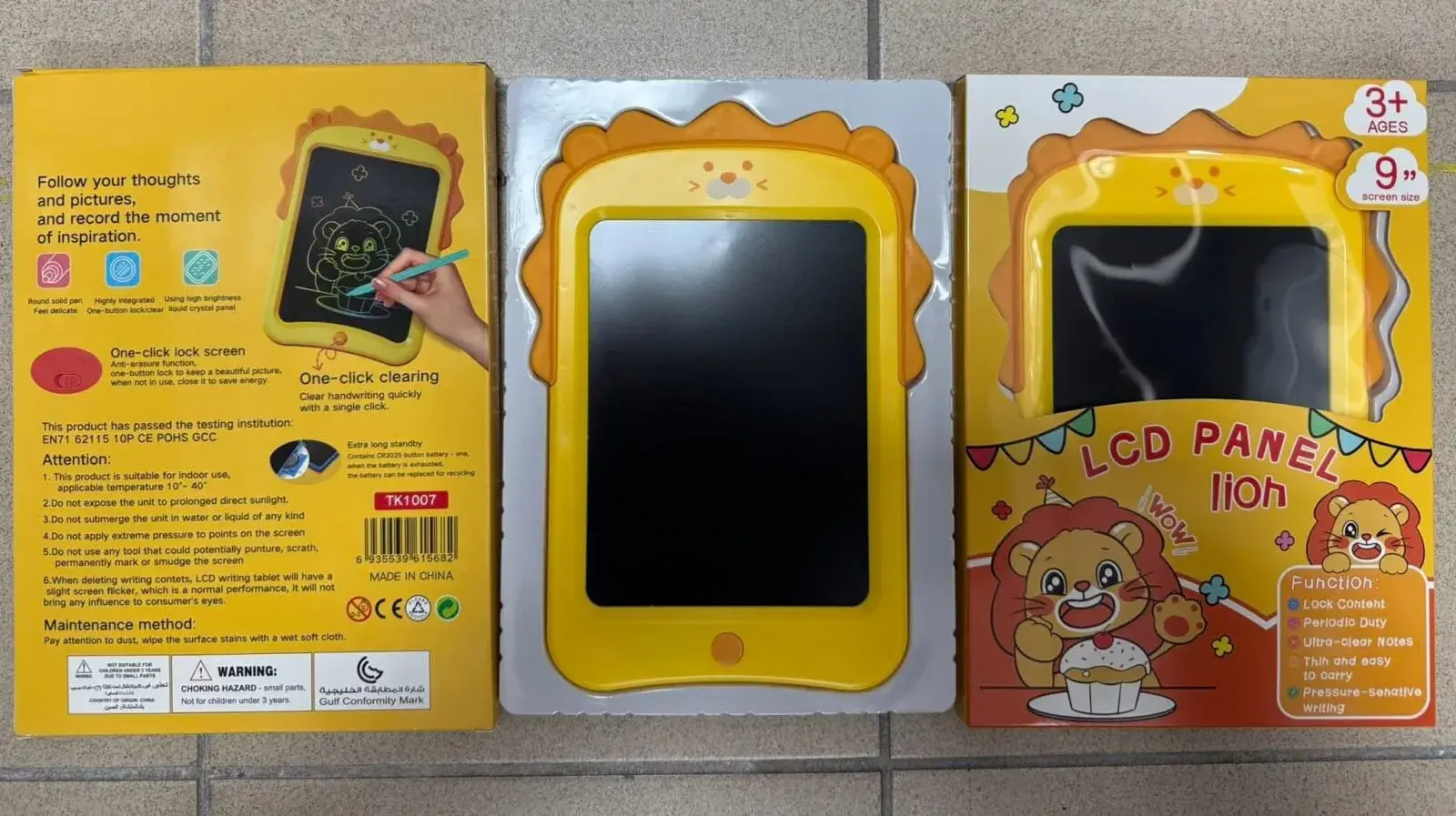 Tablet LCD Panel Lion 8.5 cala żółty