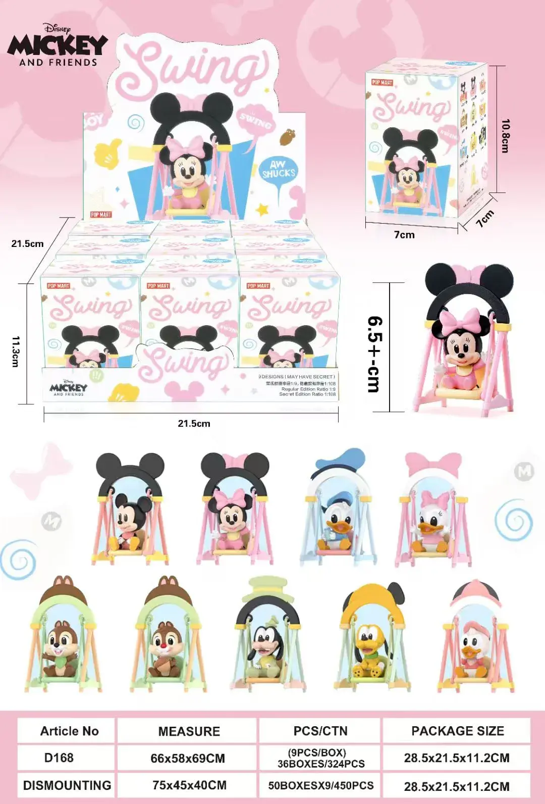 Zabawki Unboxing Mickey and Friends Swing Figurka 6,5cm