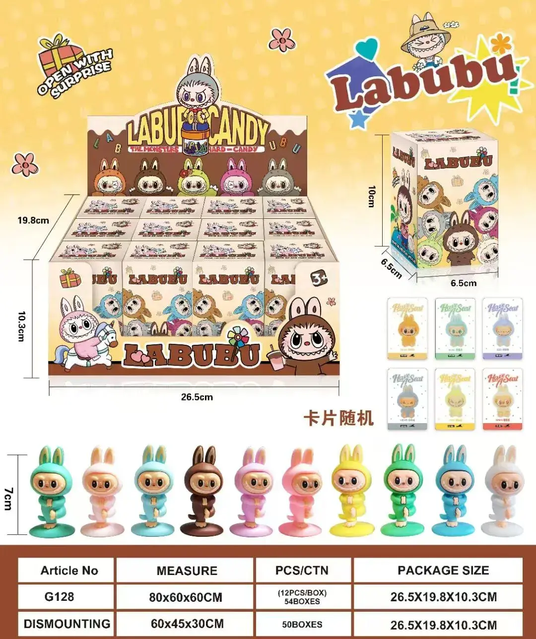 Zabawki Unboxing Labubu Figurki Niespodzianki 7cm 12 szt.