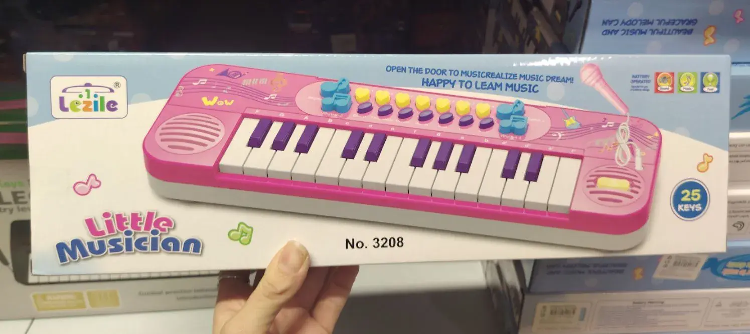 Zabawka elektroniczna Little Musician fortepian różowy No. 328