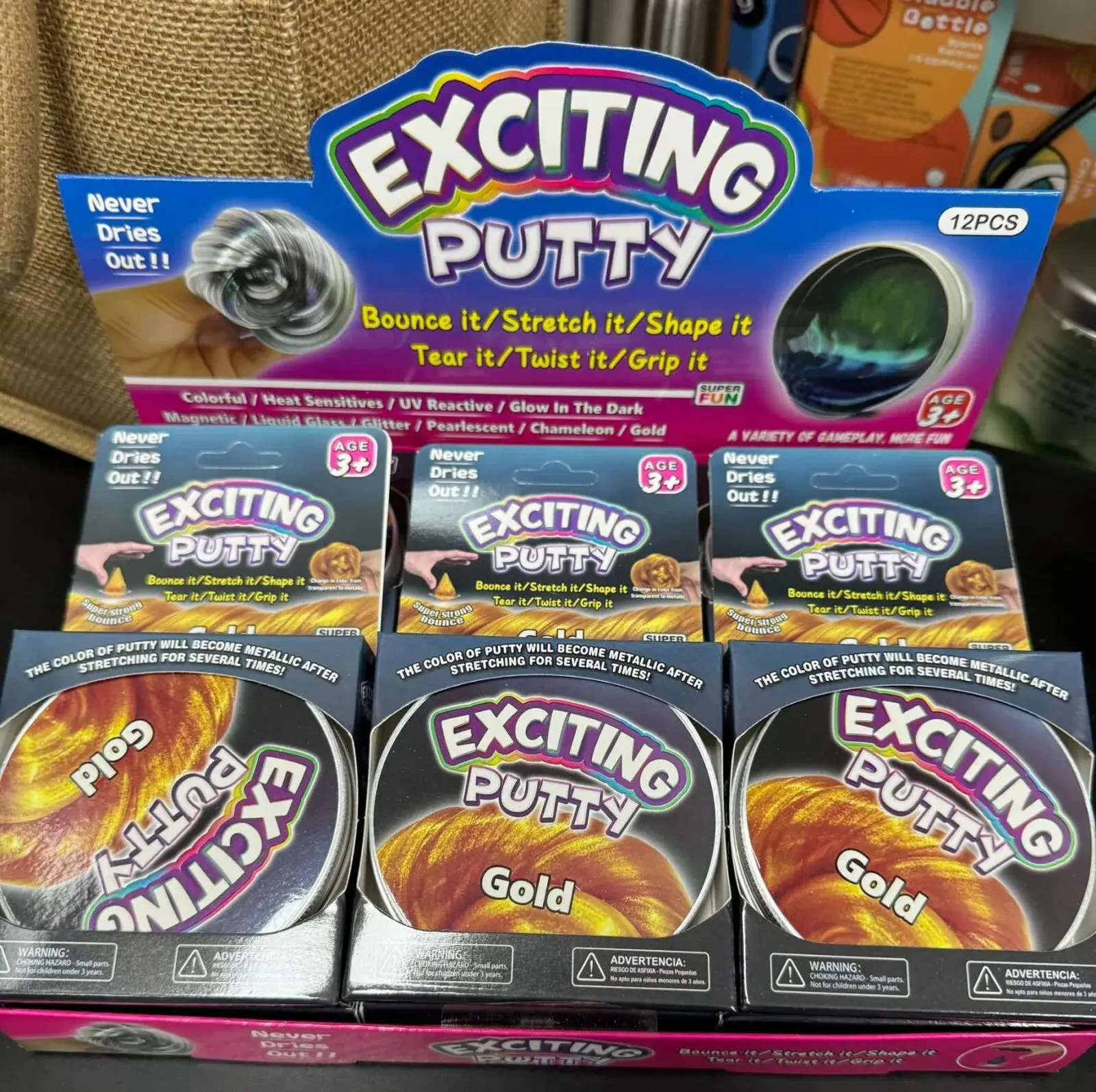 Plastelina Magnetyczna Exciting Putty Złota 12 szt