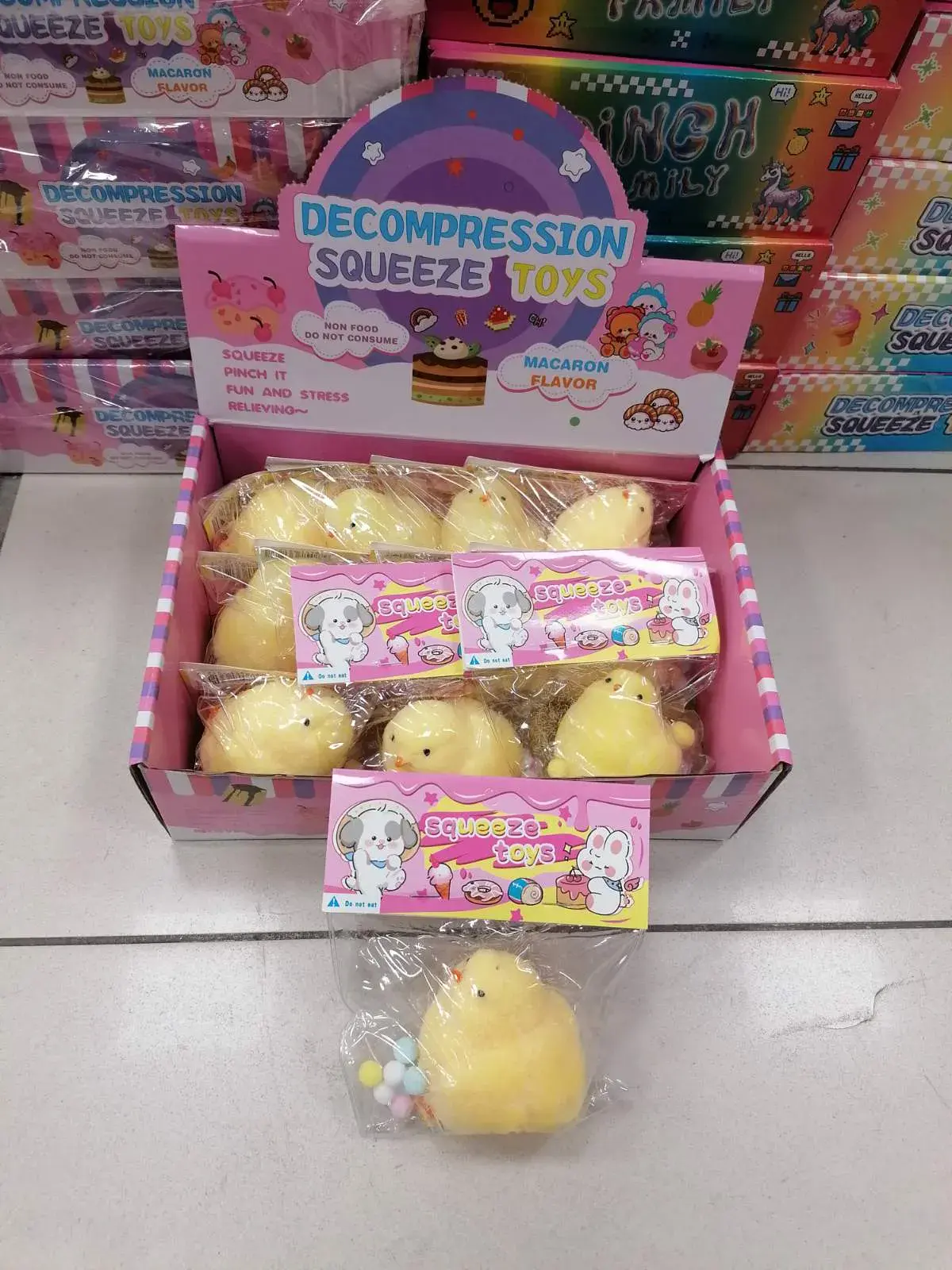 Gniotki Squeeze Toy Kaczuszki Żółte Antystresowe