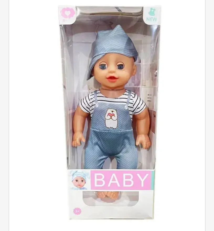 Lalka Baby niemowlę w niebieskim kombinezonie