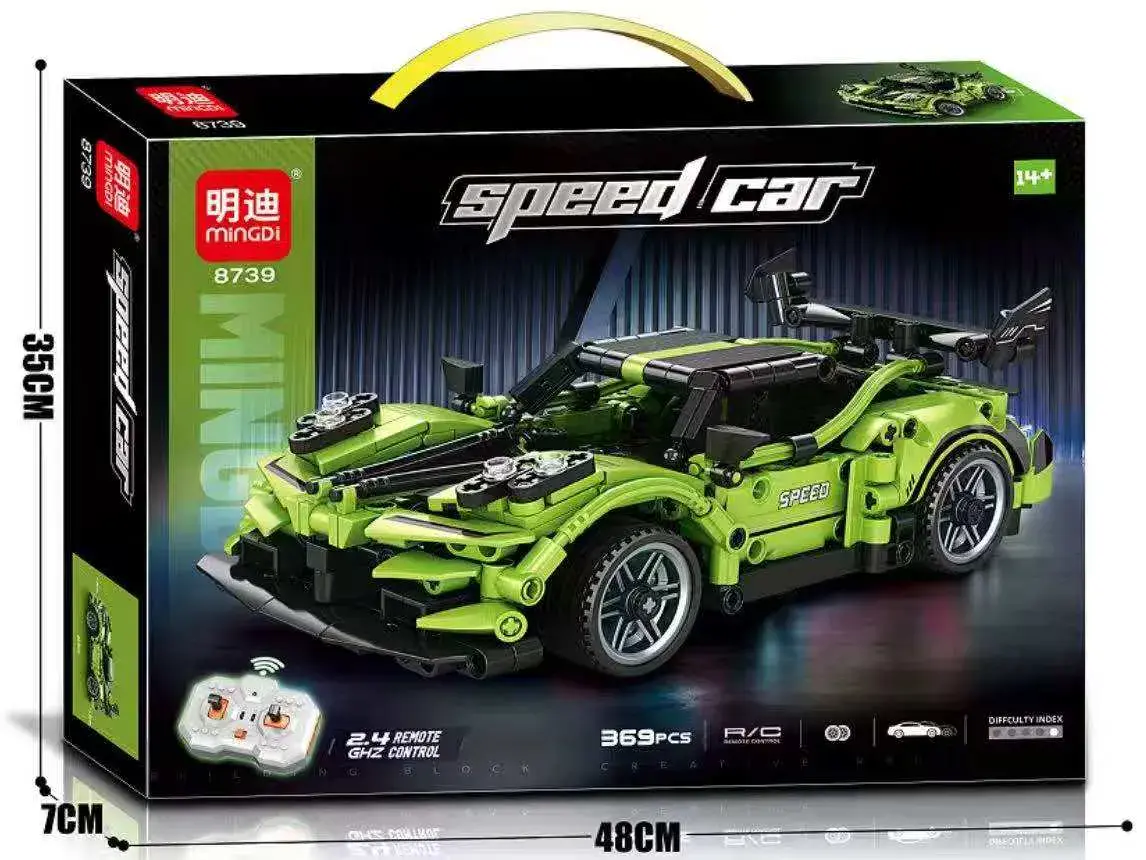 Klocki konstrukcyjne Auto Speed Car 369 el. zielone