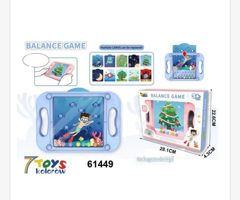 Zabawka Balance Game Kolorowy Koralowy Różowy 22x28x4.5cm