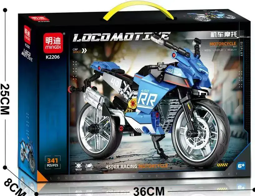 Klocki Locomotive 341PCS Motocykl Wyścigowy K2260