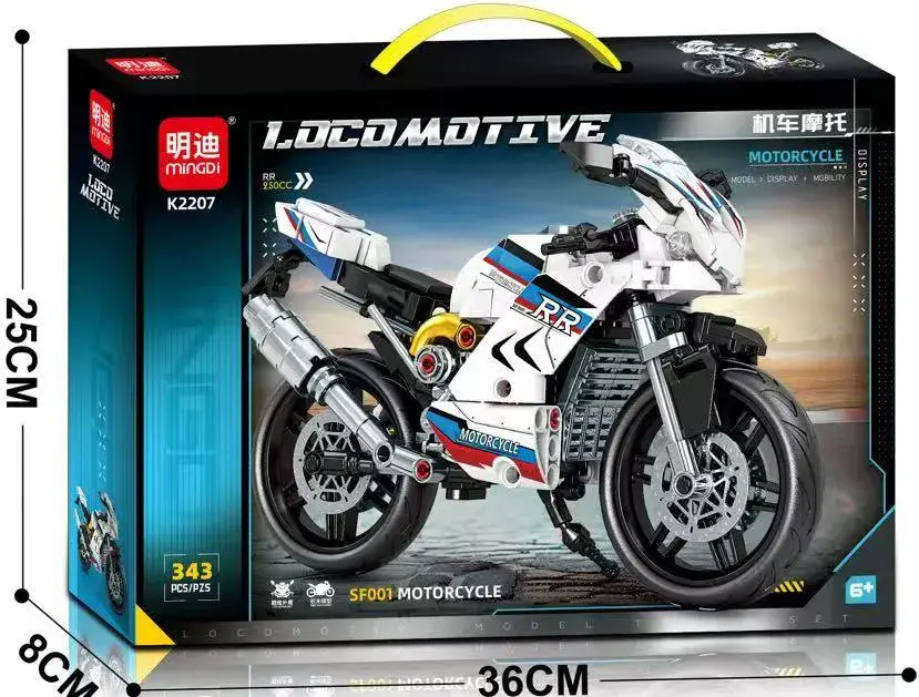 Klocki Locomotive SF001 Motocykl 343PCS 36cm