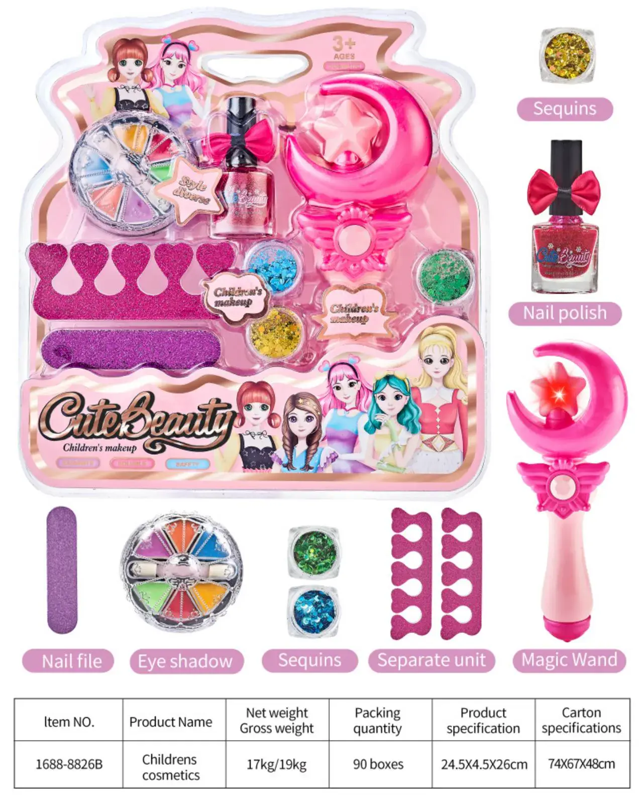 Zestaw zabawek kosmetycznych Cute Beauty 17g 6szt/op