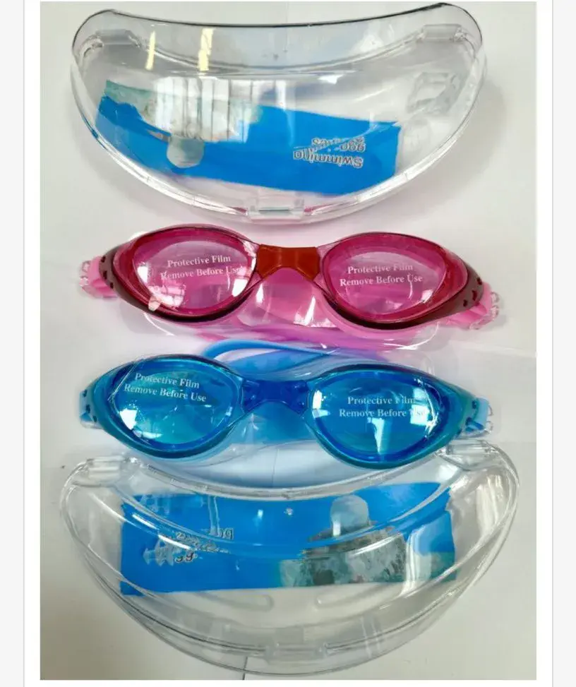 Okulary pływackie UV Protection Lens różowe/niebieskie
