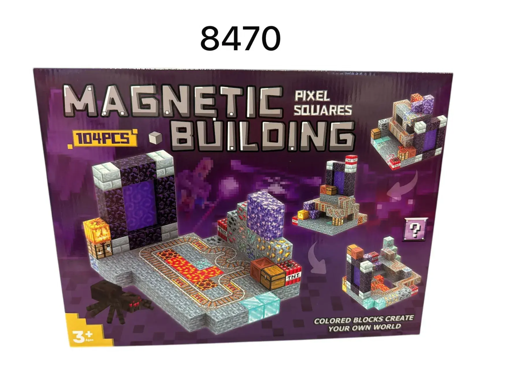Zestaw klocków magnetycznych Pixel 104PCS 8470