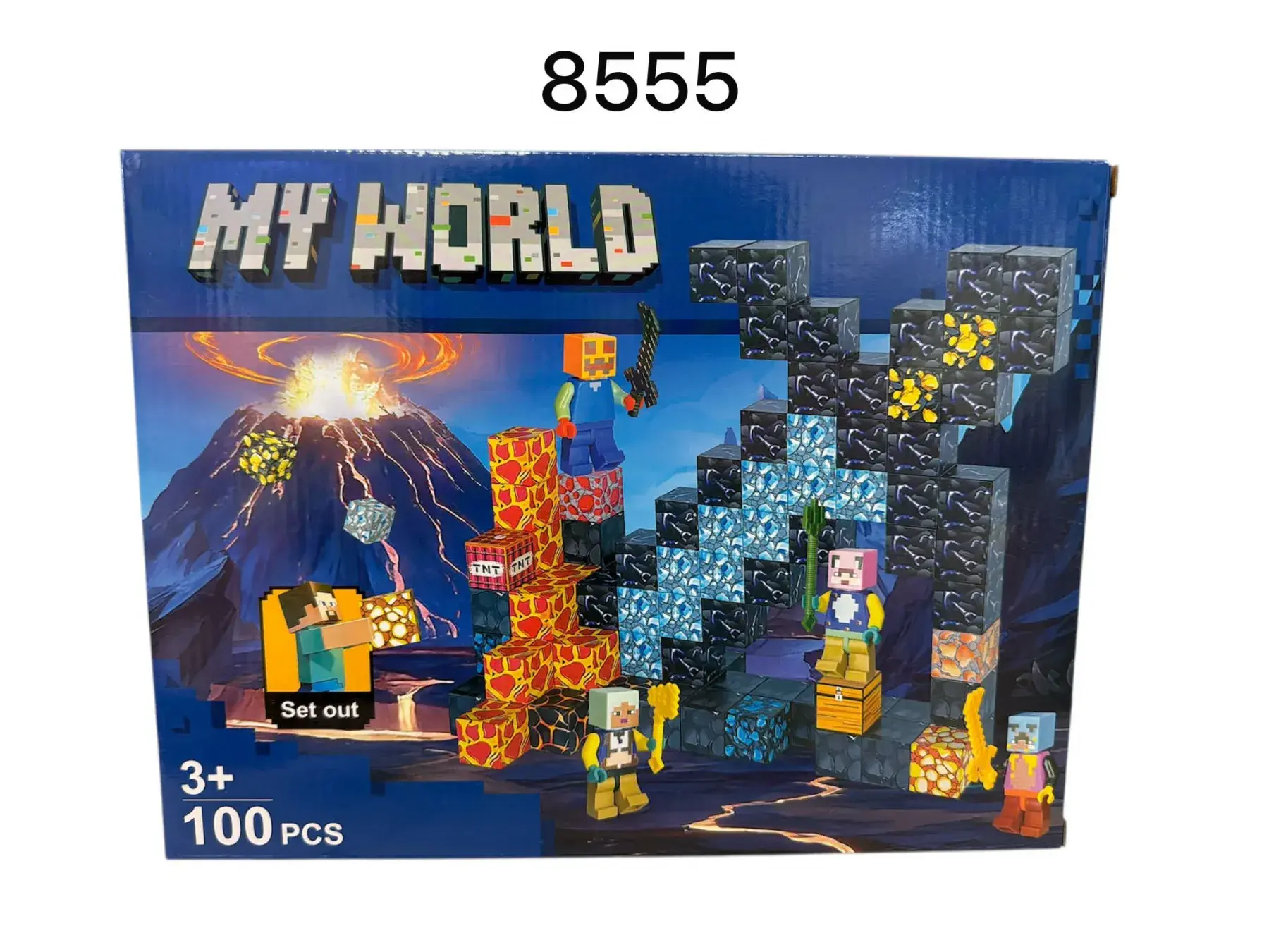 Zestaw klocków magnetycznych My World 100 PCS 3+