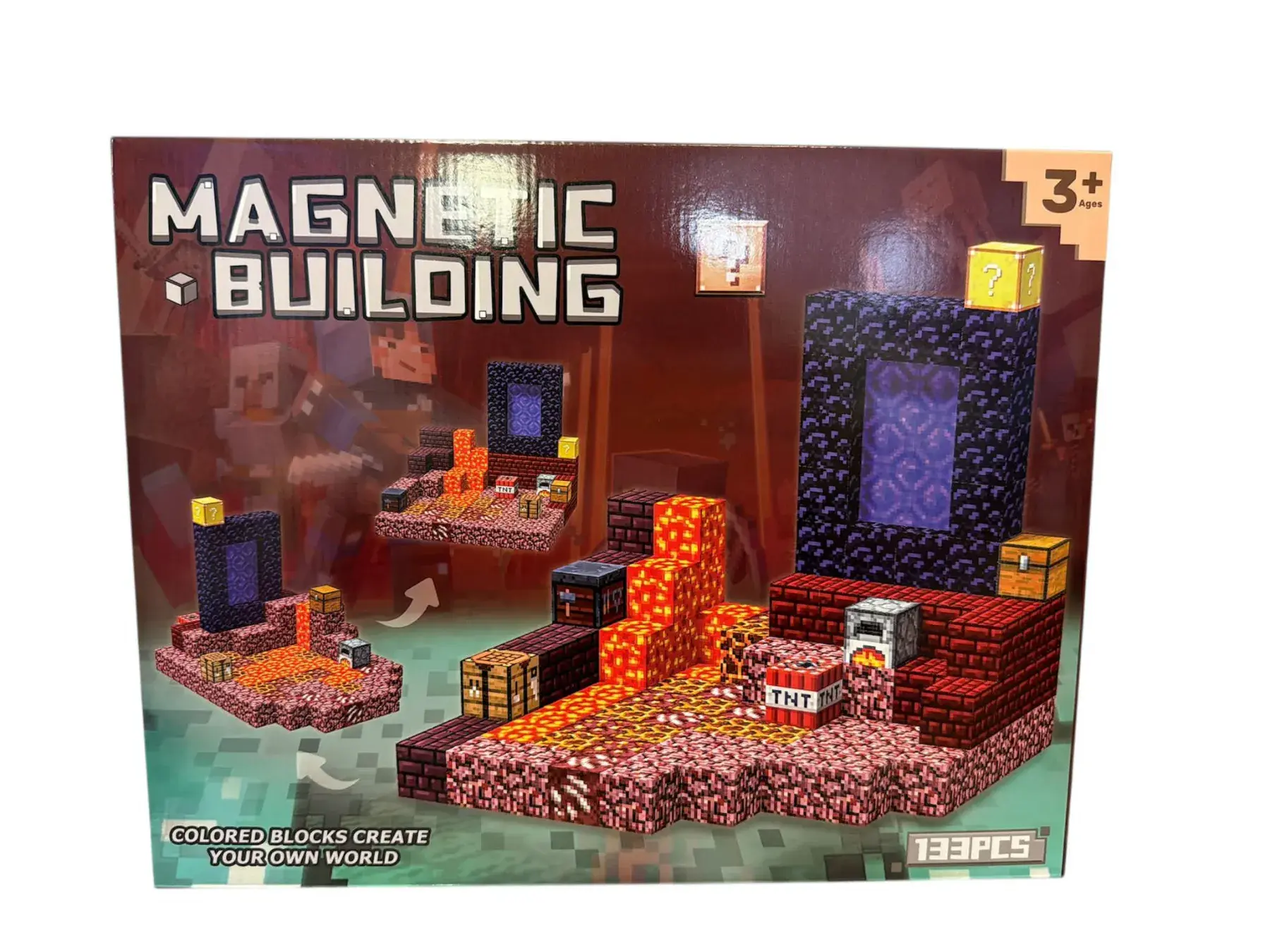 Zabawki Klocki Magnetyczne Magnetic Building 133PCS
