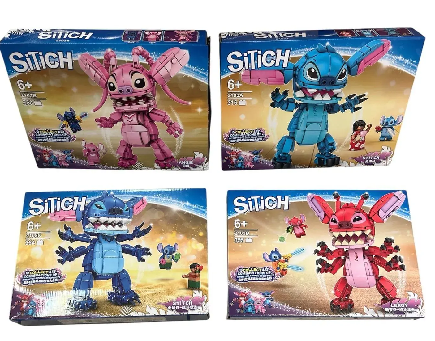 Klocki Stitch SiTiCH Zestaw 4 szt Figurki Kolekcjonerskie 6+