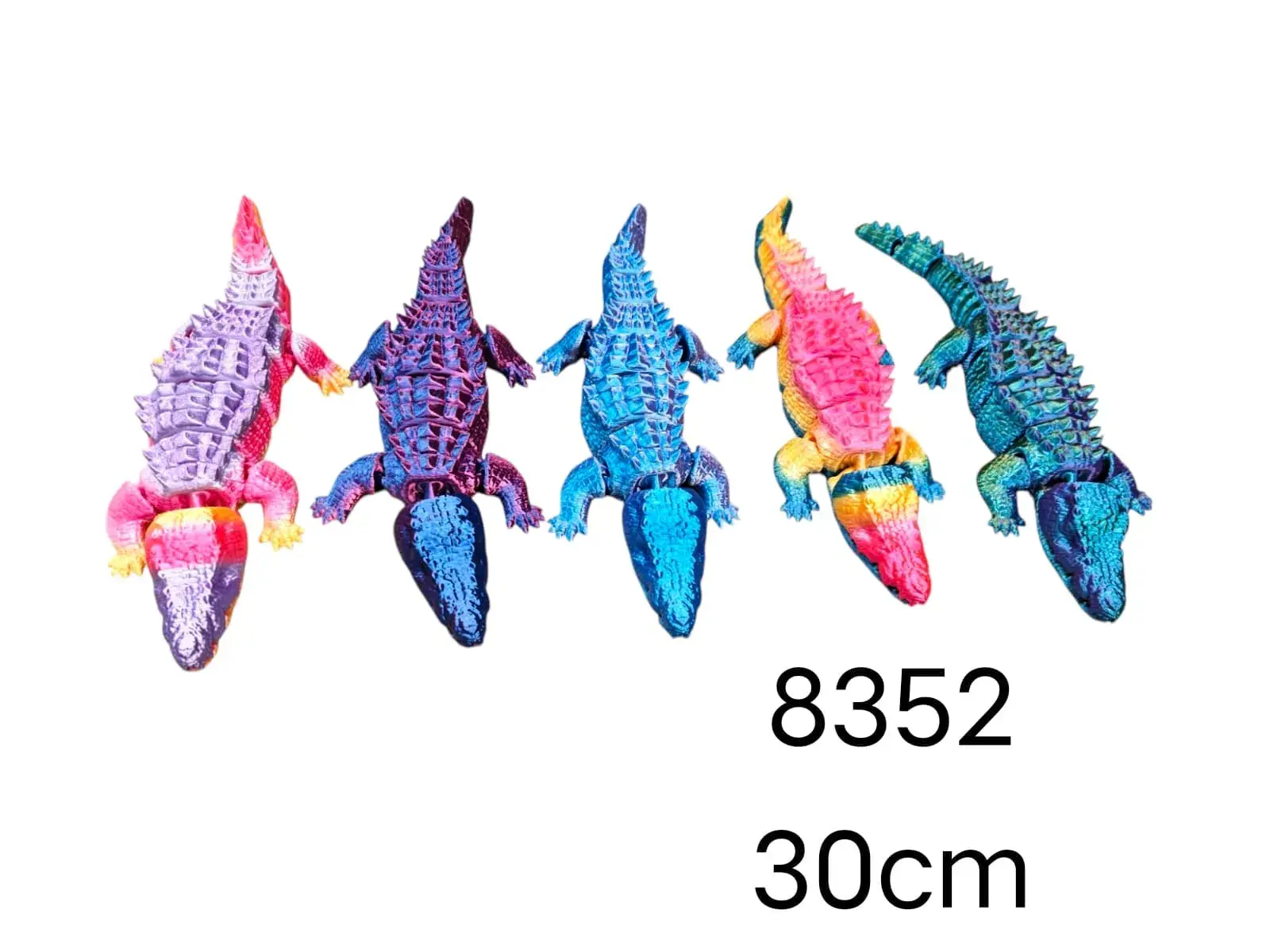 Krokodyl Przegubowy 3D 30cm - Ruchoma Figurka Mix Kolorów