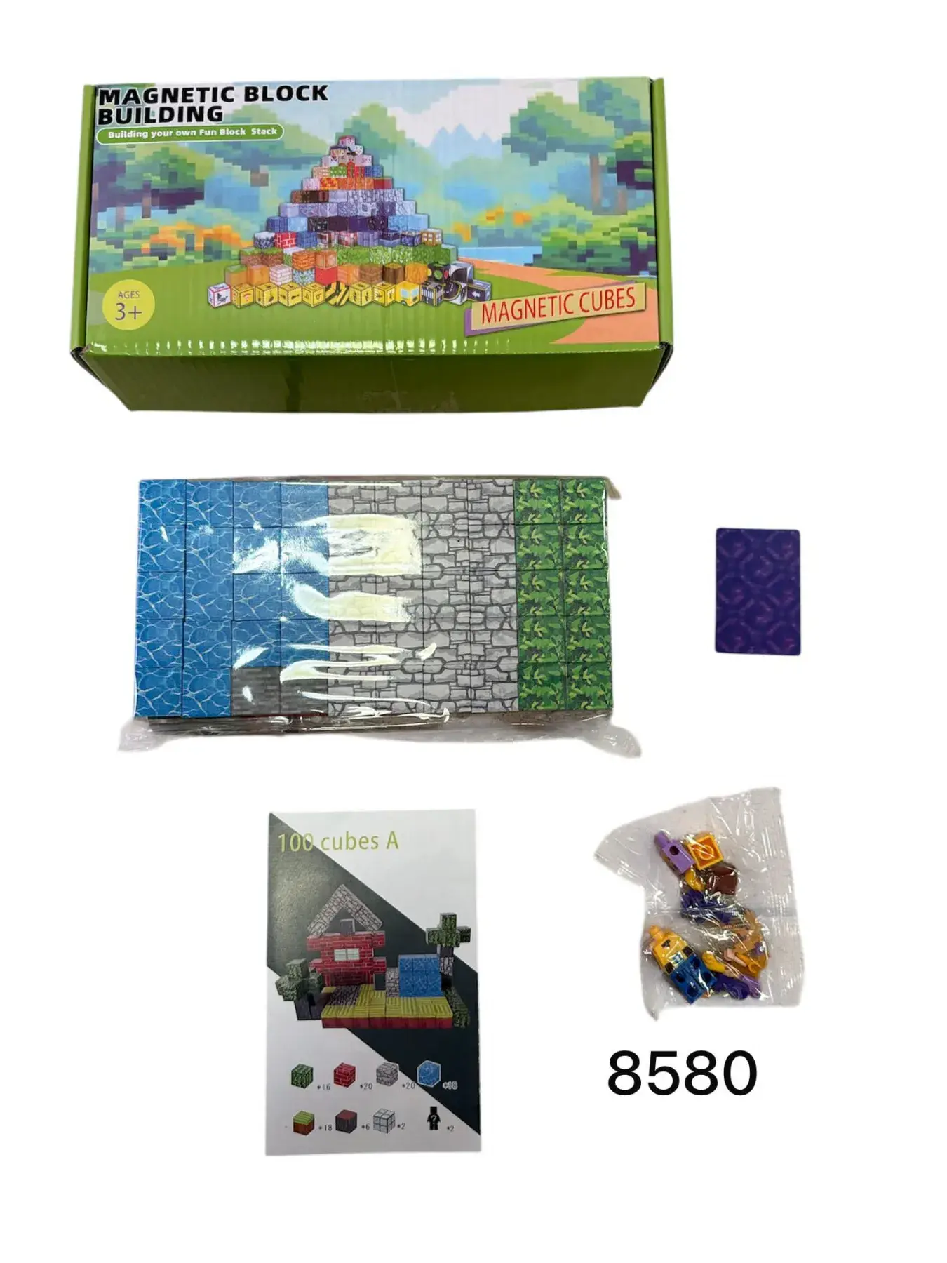 Klocki Magnetyczne 100A Magnetic Cubes 100 elementów