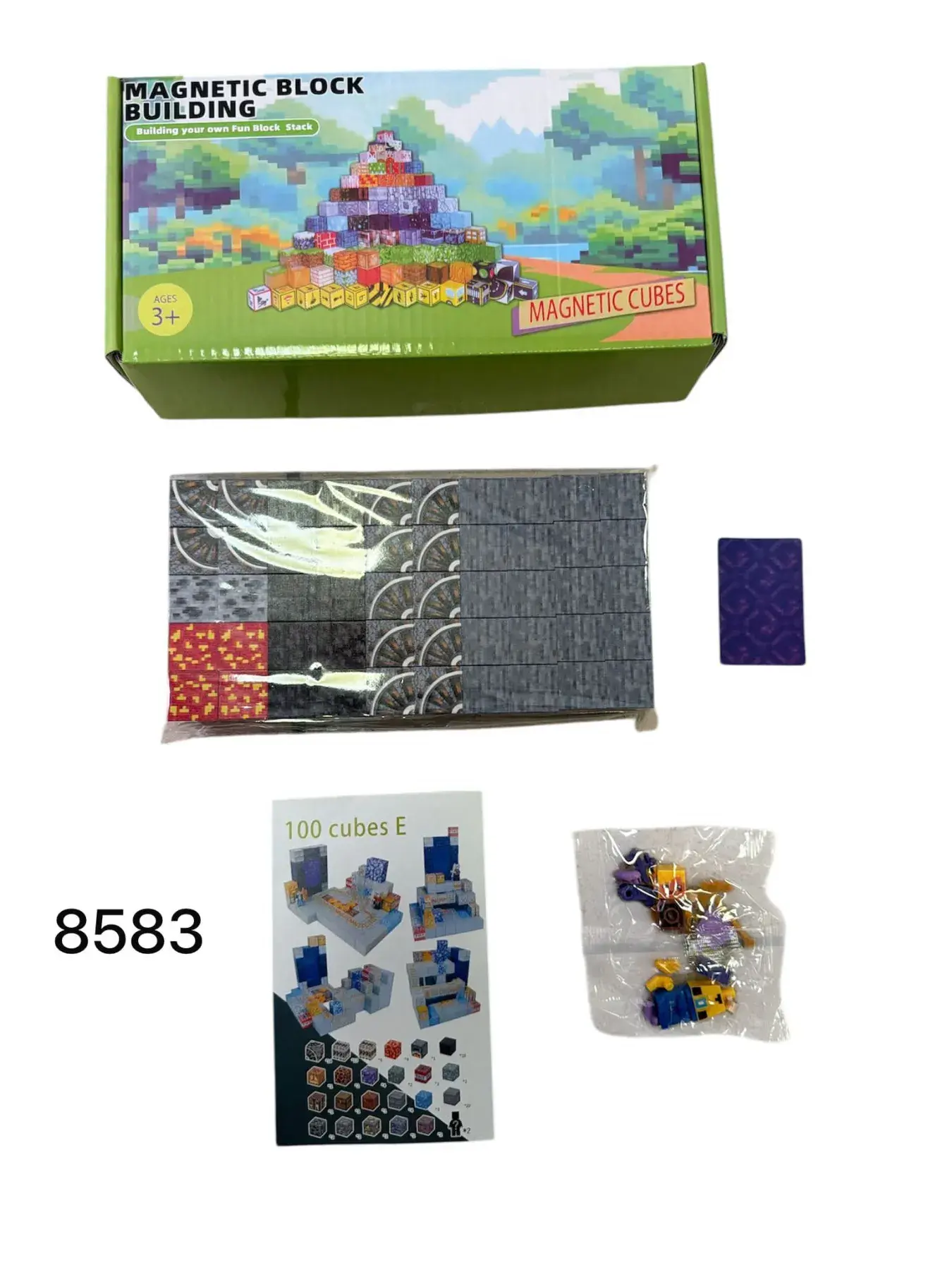 Klocki Magnetyczne 100E Magnetic Cubes Building Blocks