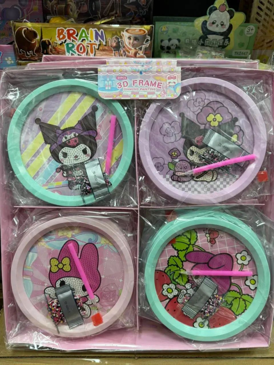Zabawki Diament Painting 3D Frame Kuromi 4 szt