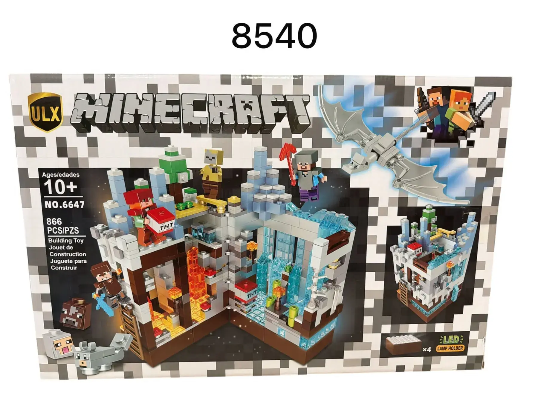 Klocki Magnetic Minecraft LED 8540 964 PC