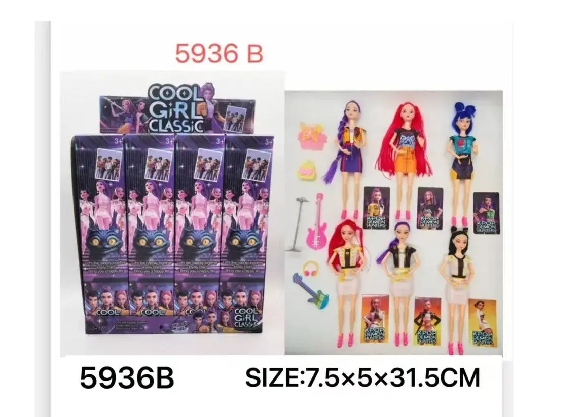 Lalka Cool Girl Kpop 5936B roz. 7,5x5x31,5cm