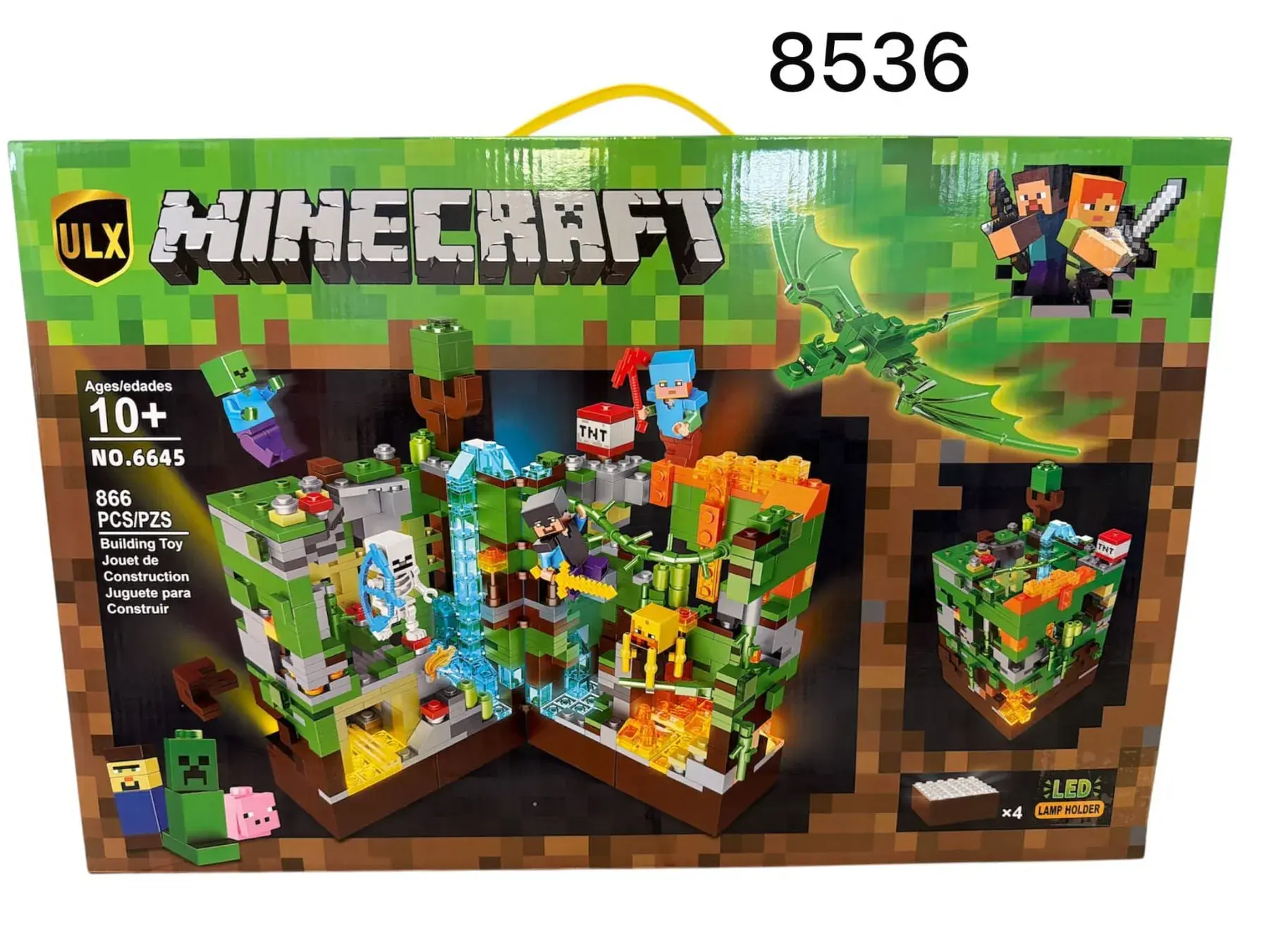Klocki Magnetic Minecraft LED 8564