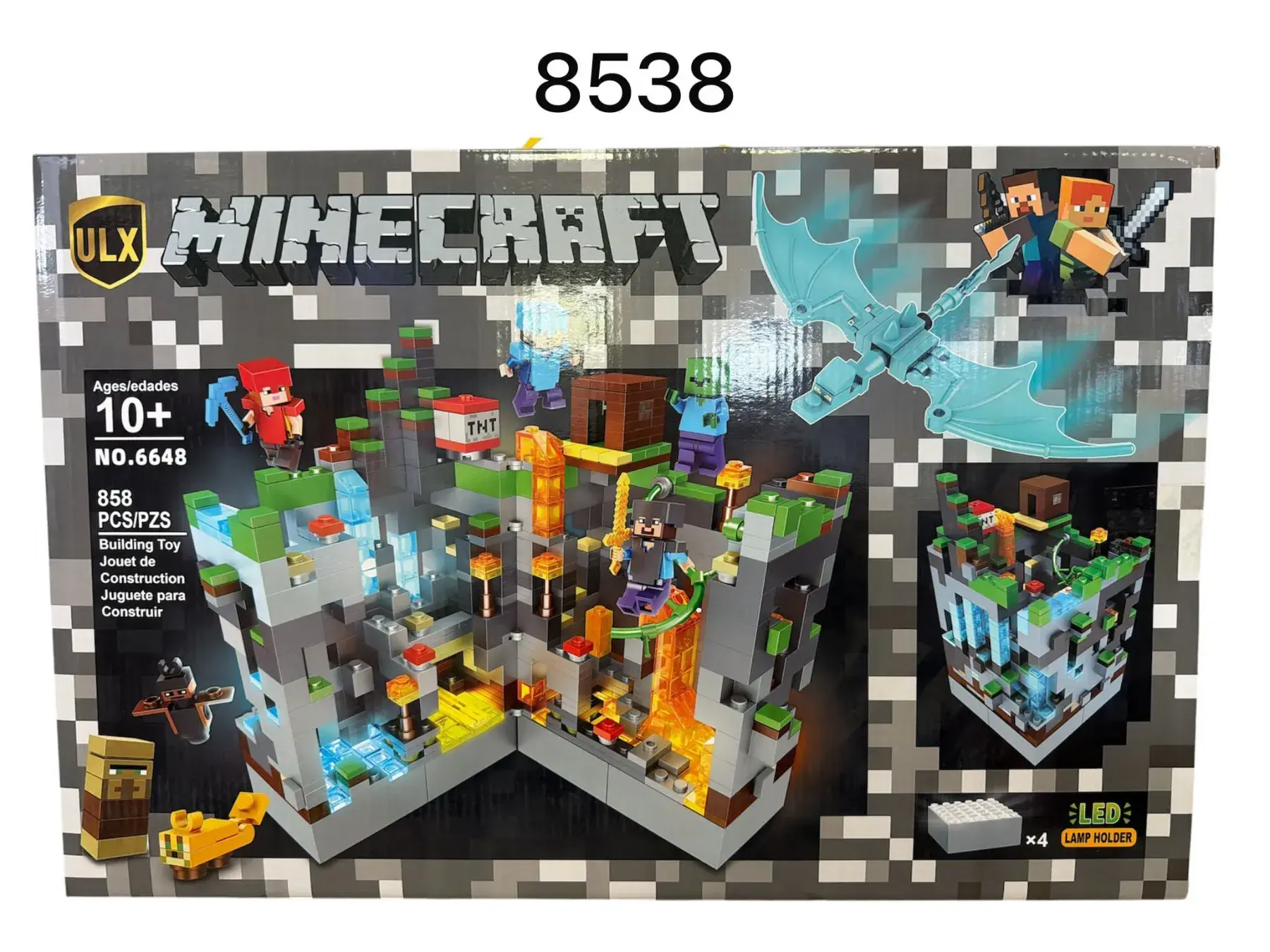 Klocki Minecraft Magnetic ULX 858PCS 10+