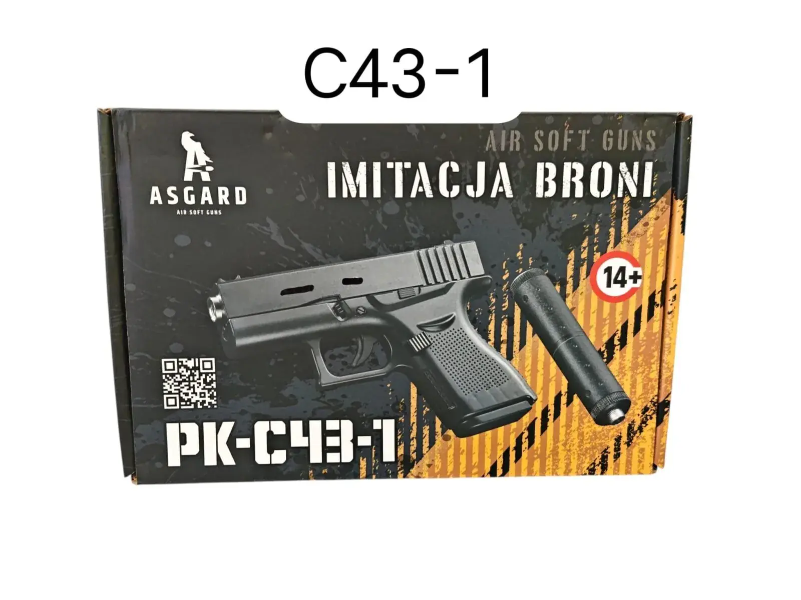 Pistolet metalowy imitacja C43-1 Asgard 14+