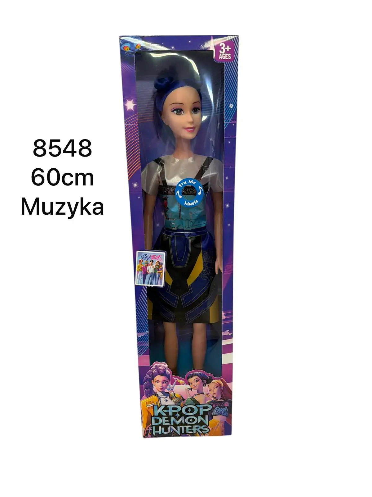 Lalka Kpop Hunters 60cm z muzyką niebieska