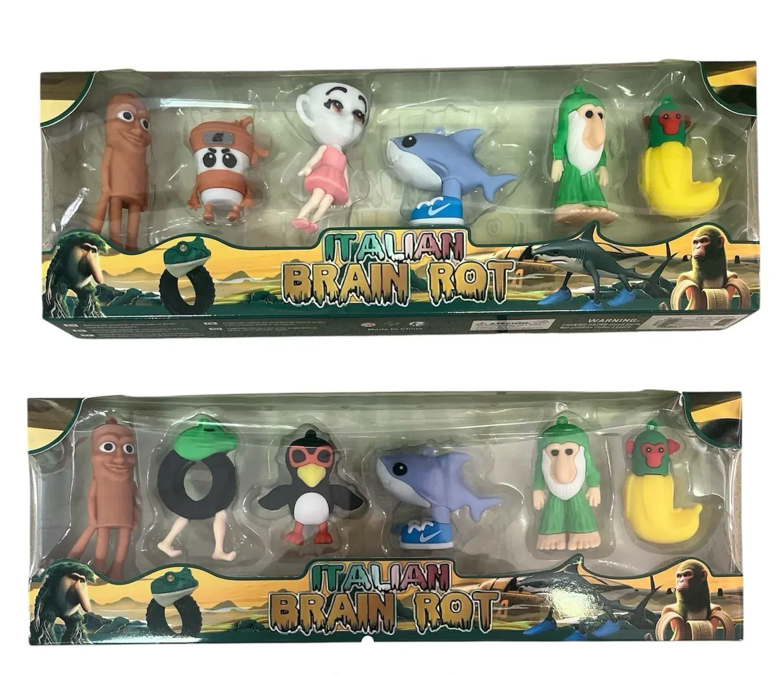 Figurki Kolekcjonerskie Italian Brainrot 6PCS - Zestaw Postaci