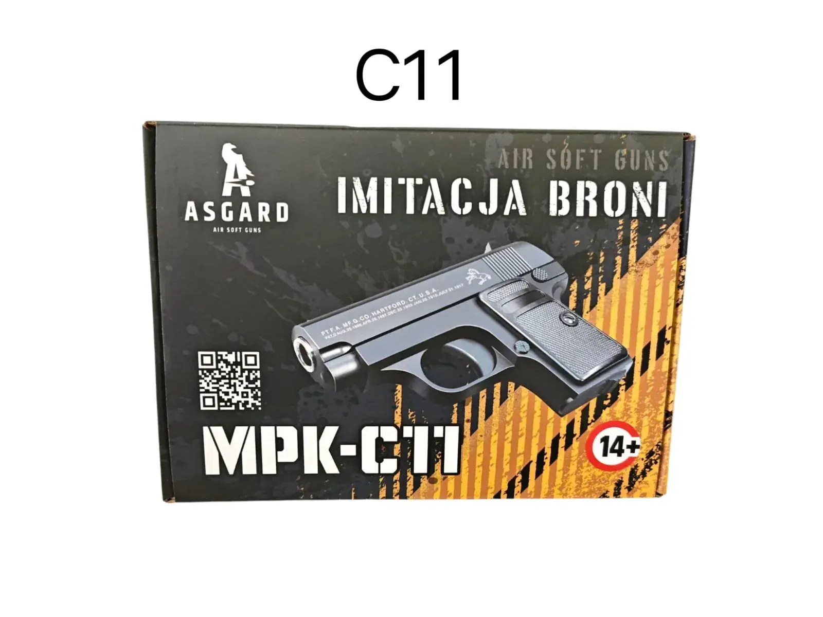 Pistolet metalowy imitacja C11 MPK-C11 Asgard 14+