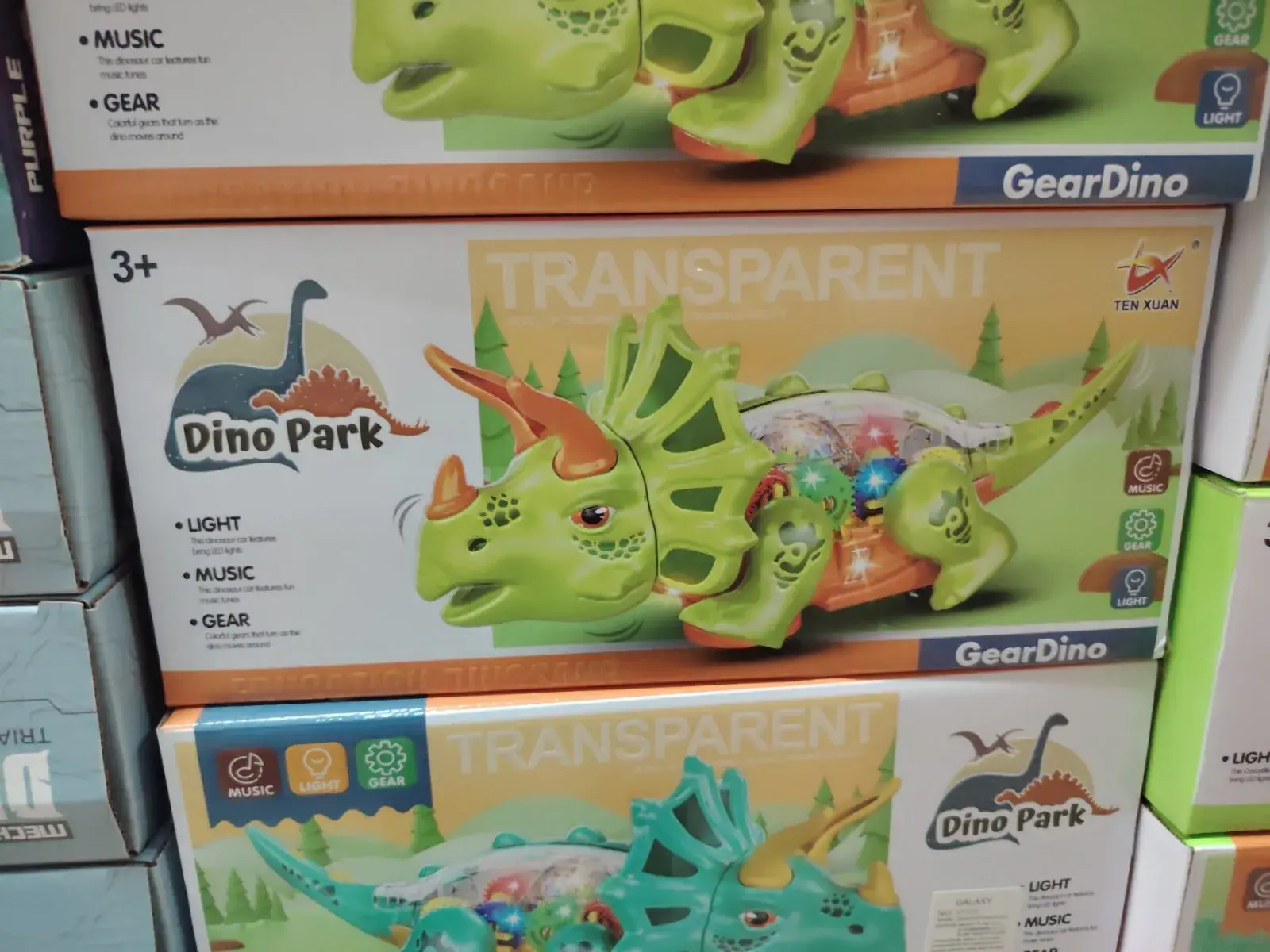 Transparent Gear Dino Elektryczny Dino Park 3+