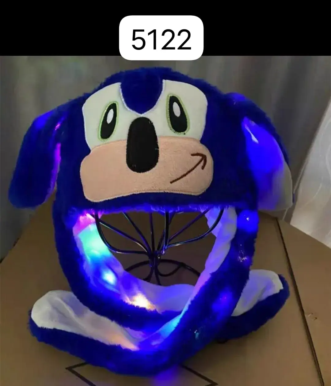 Czapka Sonic z podświetleniem LED niebieska