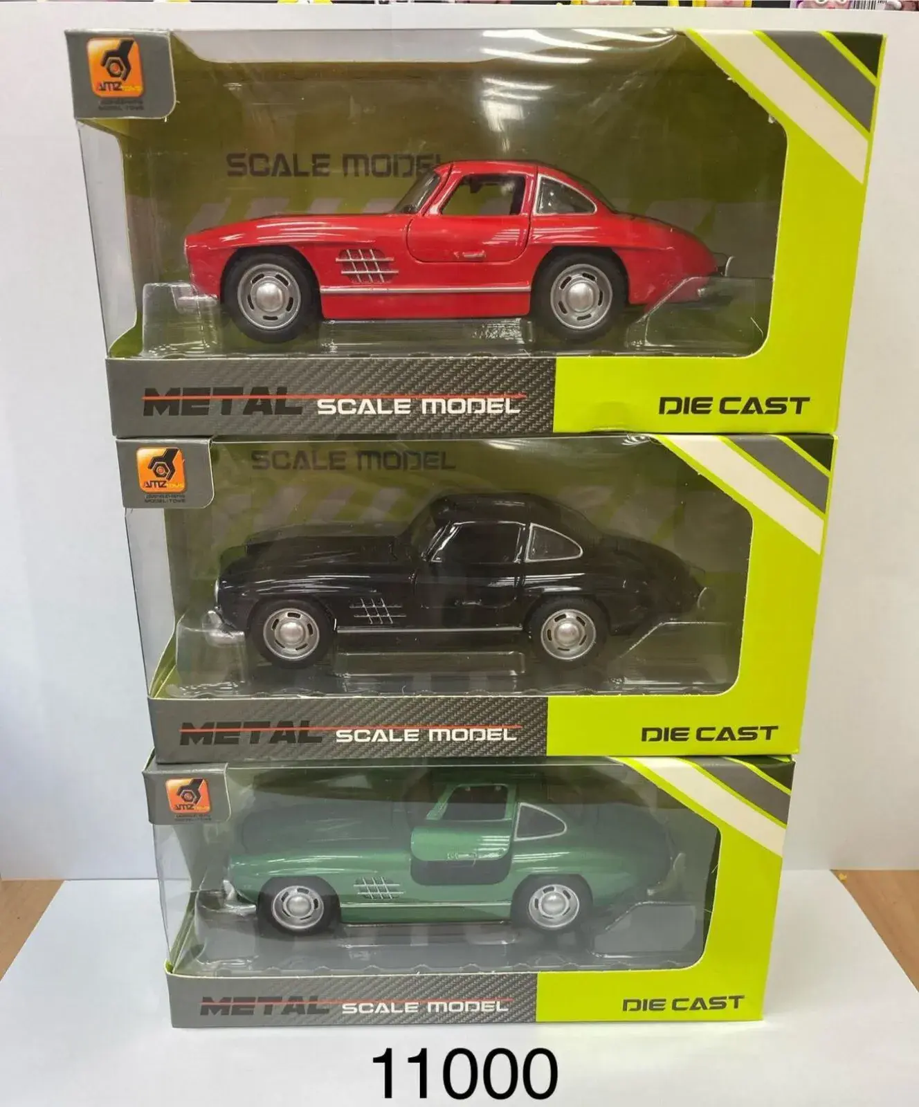 Zestaw 3 Metalowych Modeli Samochodów Die Cast Scale 1:100