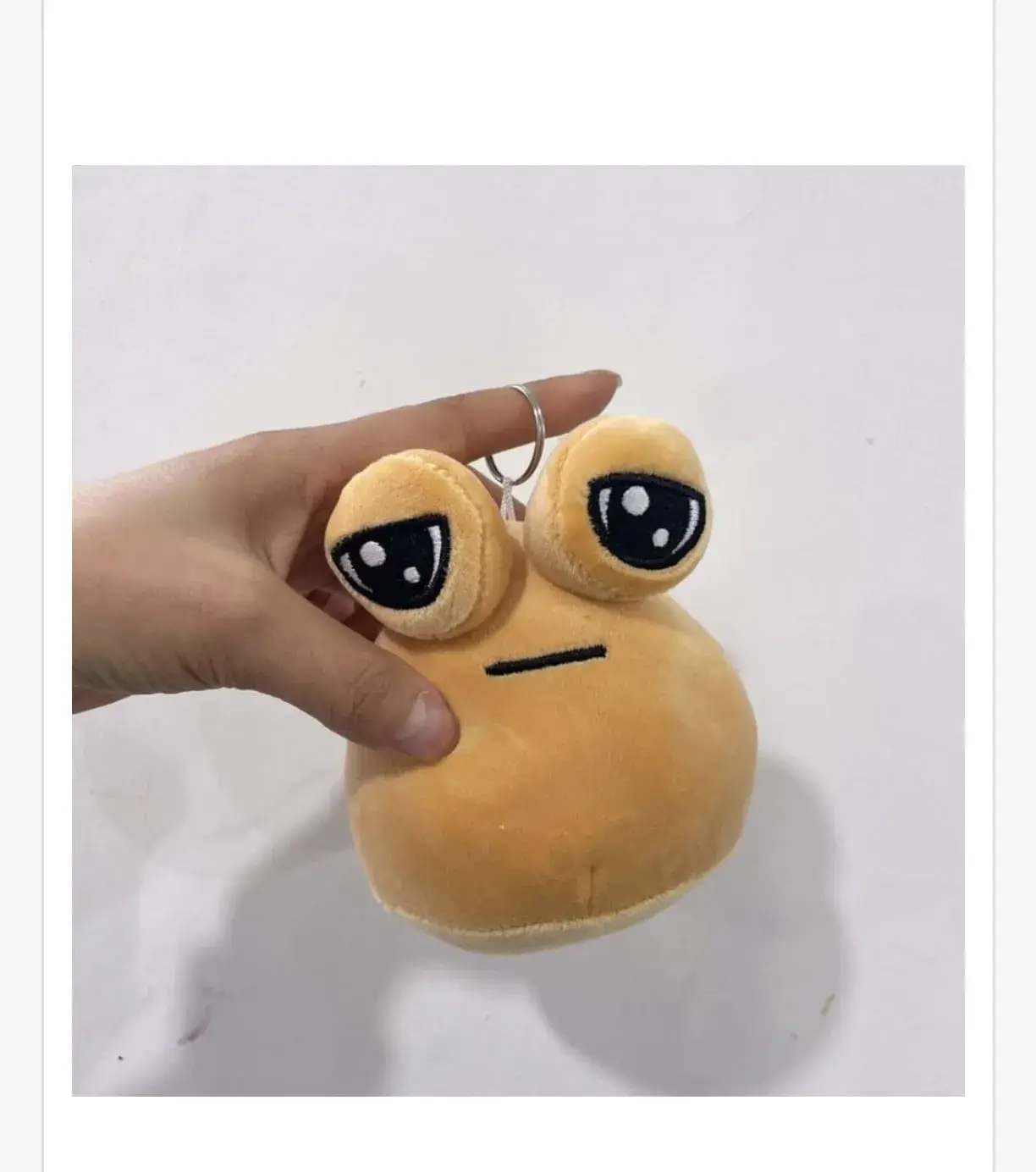Maskotka Brelok Pluszowy Pou Beżowy - 12 szt.